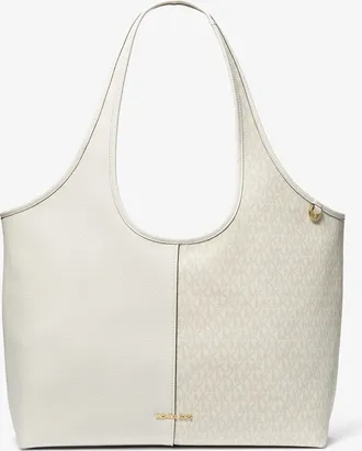 Michael Kors Henly Large Signature Logo and Textured Tote Bag