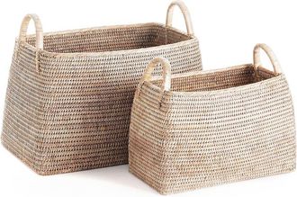 Napa Home & Garden Burma Rattan Narrow Magazine Baskets