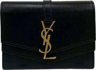 Saint Laurent Black Leather Wallet (Bi-Fold) (Pre-Owned)