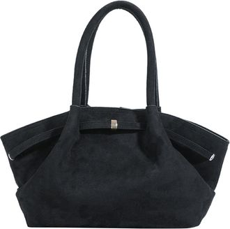 Generic Fashion Faux Suede Tote Bag for Women Dumpling Designs Crossbody Hobo Handbag Women Vintage Shoulder Bag Purse, Black