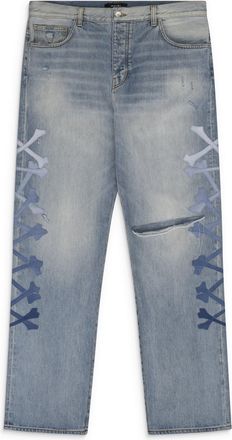 Amiri Stone Indigo/Blue Gradient Bones Straight Jeans