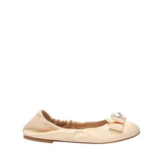 Casadei Ballerinas, female, Beige, Size: 11 US Bow-detail Ballet Flat
