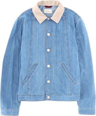 Brunello Cucinelli Light Blue Solid Jackets