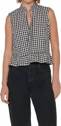 Nation Ltd Dana Boxy Sleeveless Tank Top In Black/cream