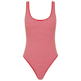 Seafolly Clubhouse Retro One Piece Badeanzug f&uuml;r Damen | rosa/rot
