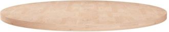 vidaXL Piano Tavolo Rotondo Ø80x2,5 cm Massello di Rovere Non Trattato - Vidaxl