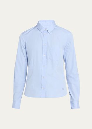 High Sport Cotton Woven Poplin Button-Down Shirt