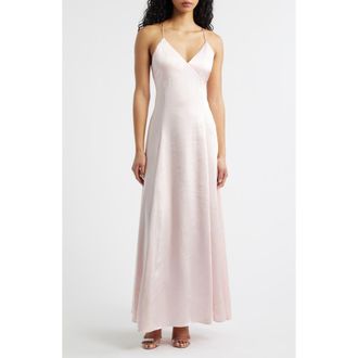 Lucy Paris Luella Slip Dress in Pink at Nordstrom, Size X-Large