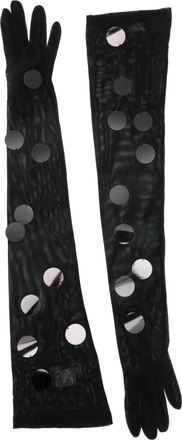 DAVID KOMA Handschoenen verfraaid met pailletten - Zwart