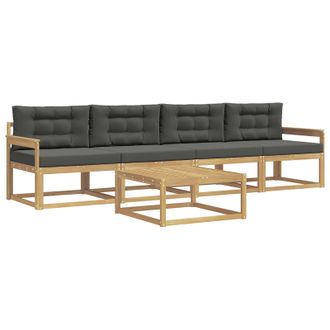 vidaXL Conjunto De Sof&aacute;s De Exterior 4 Pcs Blanco Y Antracita Vidaxl