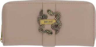 Just Cavalli Portemonnee - Dames - Portefeuilles - Beige - ONE Size - Leer - Accessoires