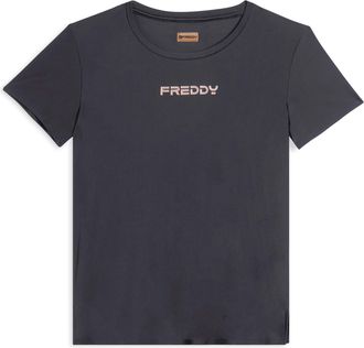Freddy T-shirt tecnica con spacchi laterali e fit regolare