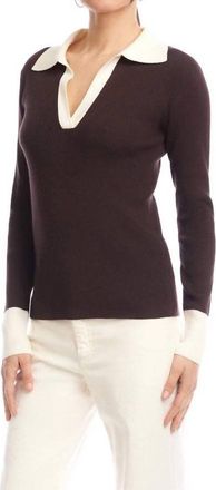 Karen Kane Polo Sweater In Chcr
