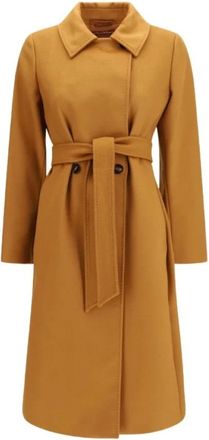 Max Mara Bcollag Belted Coat - Coats - Mujer - Marr&oacute;n - 2XS