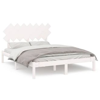 Berkfield Home Bed Frame White 140x200 cm Solid Wood