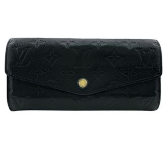 Louis Vuitton Monogram Empreinte Black Noir Leather Long Wallet (Bi-Fold) (Pre-Owned)