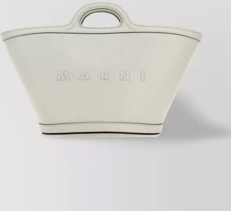Marni tropicalia small leather tote bag