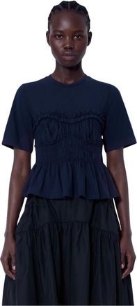 Cecilie Bahnsen Cbvilde T-Shirt Jersey - Tops - Mujer - Azul - XS
