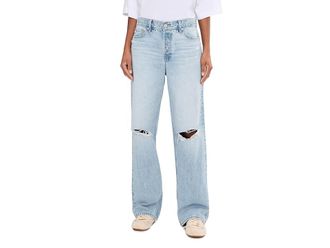 AG - Adriano Goldschmied Billie Relaxed Straight in Soft Focus Destructed Womens Jeans Soft Focus Destructed : 29 32, Cotton/Denim
