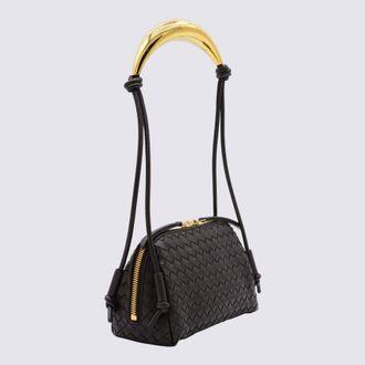 Bottega Veneta Black Leather Concert Pouch
