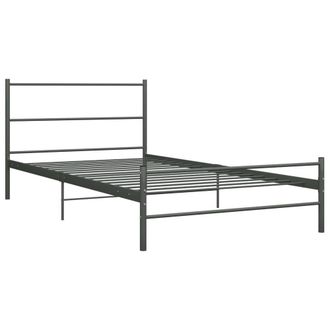 Berkfield Home Bed Frame Grey Metal 100x200 cm