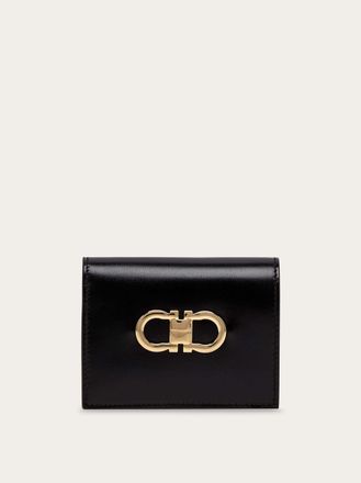 Ferragamo Donna Portafoglio compatto Gancini Nero