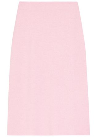 Khaite Patri Wool-blend Midi Skirt - Light Pink - XS (UK6 / XS)