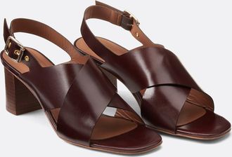 La Redoute Collections Sandalen van glad leer met hak