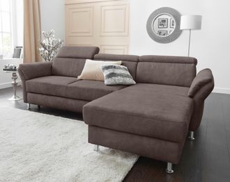 Sit&more Ecksofa »Avignon L-Form« Kopfteilverstellung, wahlweise mit Bettfunktion und Bettkasten