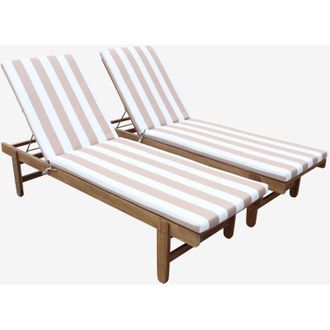 Sweeek Set 2 lettini prendisole in legno multiposizione