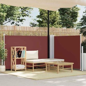 vidaXL Toldo Lateral Retr&aacute;ctil Marr&oacute;n 120x600 Cm Vidaxl