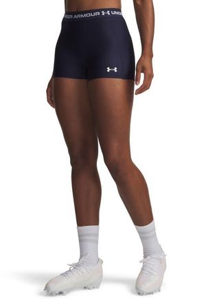 Under Armour HeatGear Shorty 3-Inch Shorts in Midnight Navy //White at Nordstrom, Size Xx-Large