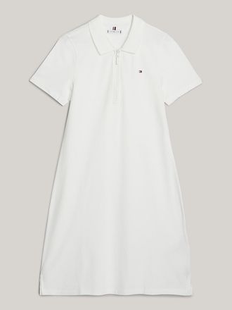 Tommy Hilfiger Womens Slim Fit 1985 Polo Dress - White - XL