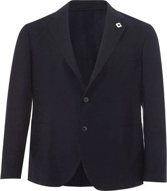 Lardini Elegant Katoenen Jas - Heren - Blazers - Blauw - XL - Katoen - Jassen