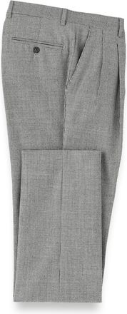 Paul Fredrick Wool Flannel Houndstooth Pleated Pants