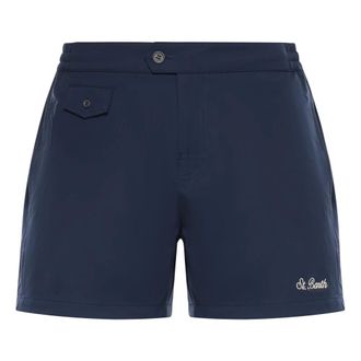MC2 Saint Barth Slim Fit Stretch Swim Short - male - MC2 Saint Barth - Beachwear - Blue - 2XL - Swimwear