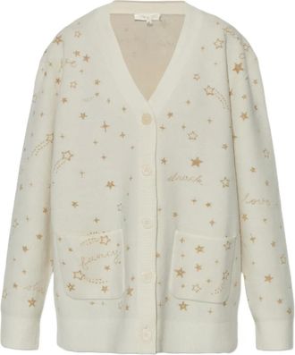 LoveShackFancy Cardigan con decorazione - Toni neutri