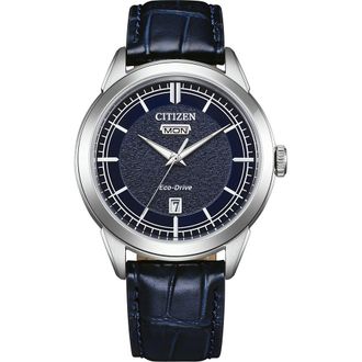 Citizen Mens Blue Watch AW0151-00LC Leather - One Size