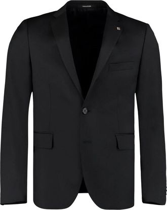 Tagliatore Klassiek tweedelig pak van scheerwol - Heren - Blazers - Zwart - XL - Wol - Jassen
