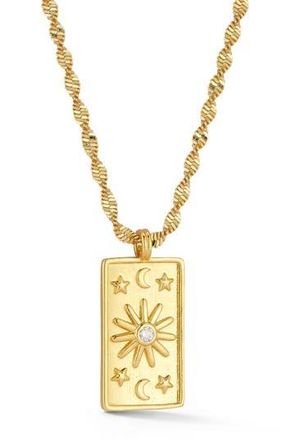 Sphera Milano Cubic Zirconia Celestial Pendant Necklace in Gold at Nordstrom Rack