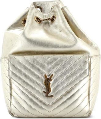 Saint Laurent Joe matelass&eacute; Chevron leren rugzak - Goud