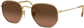 Ray-Ban Authentieke Hexagonale Bril Premium Kwaliteit - unisex - Zonnebrillen - Geel - 54 MM - Accessoires