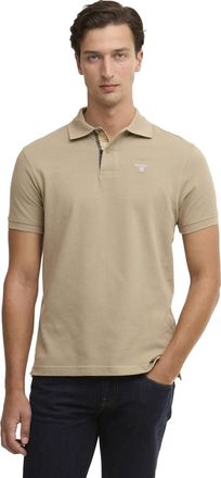 Barbour Khaki polo Barbour Regular Fit pique 2 knoops