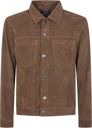 Giorgio Brato Leather Jassen - Heren - Leren en Su&egrave;de Jassen - Bruin - XL - Jassen