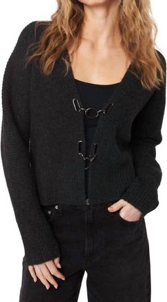 John & Jenn Sasha Clasp Cardigan In London Fog