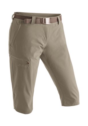 Maier Sports Caprihose MAIER SPORTS Inara slim 3/4, Damen, Gr. 38, Normalgr&ouml;ssen, dunkelbeige, 90% Polyamid, 10% Elasthan, Hosen Caprihose, Damen Wanderhose, atmun