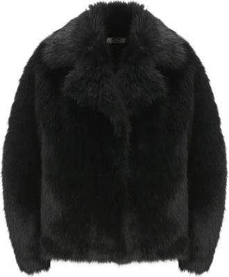 Betta Corradi Jas met puntige revers - Zwart