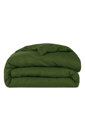 Sijo French Linen Duvet Cover in Forest at Nordstrom, Size California King