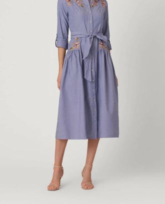 Shoshanna Womens Caldwell Dress In Lapis Multi