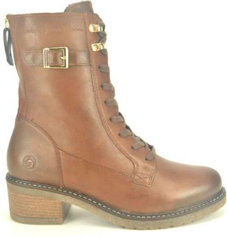 Remonte Cognac Stijl Gesp voor Schoenen - Dames - Veterlaarzen - Bruin - 42 EU - Schoenen